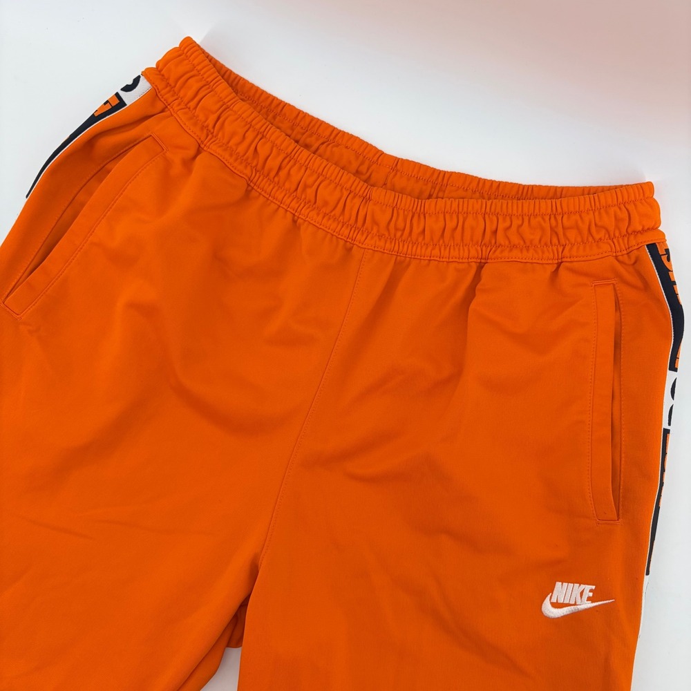 Nike Track Pants Mens XL Orange Just Do It Taped Side Stripe CJ4785-812 Joggers